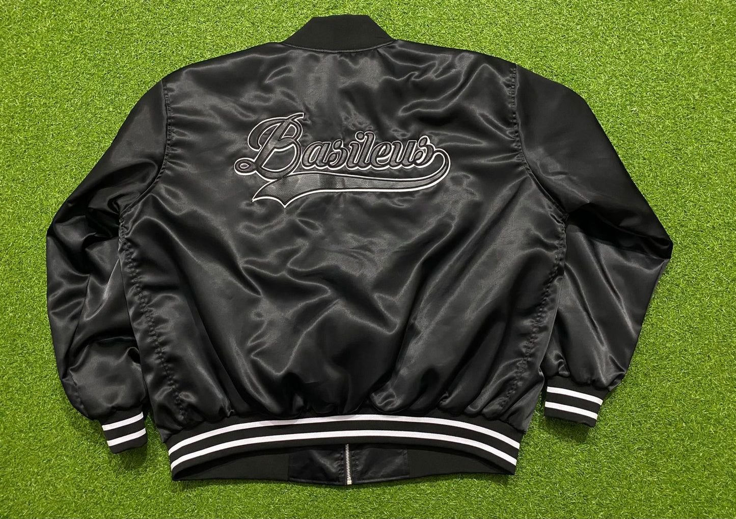 black bomber jacket