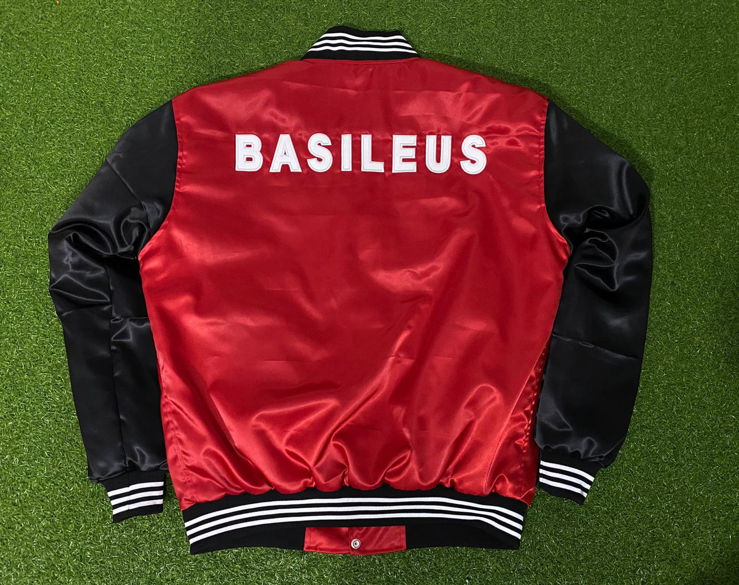 Red/ black varsity jacket