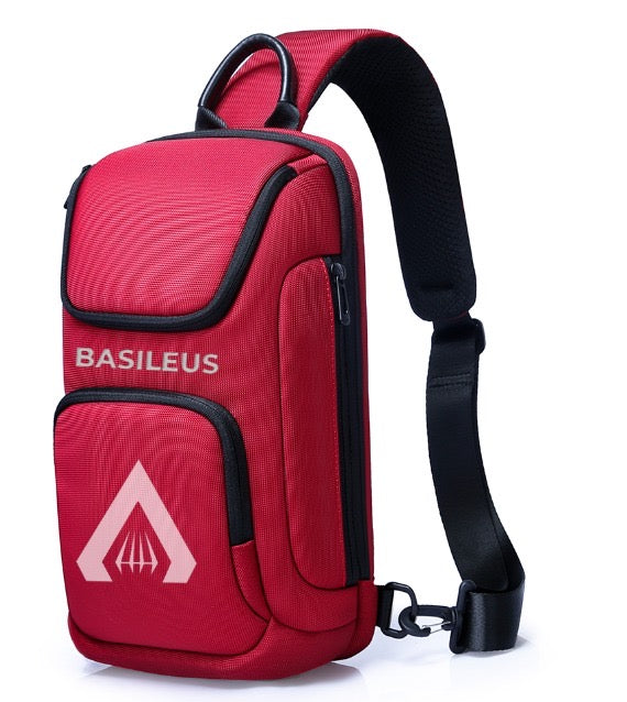 Red shoulder bag